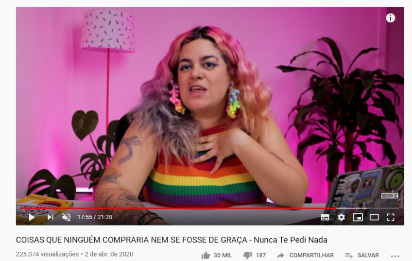 Print de um canal de youtube que mostram um cenario clean