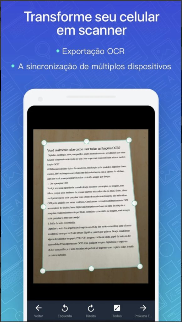 foto divulgação aplicativo cam scanner