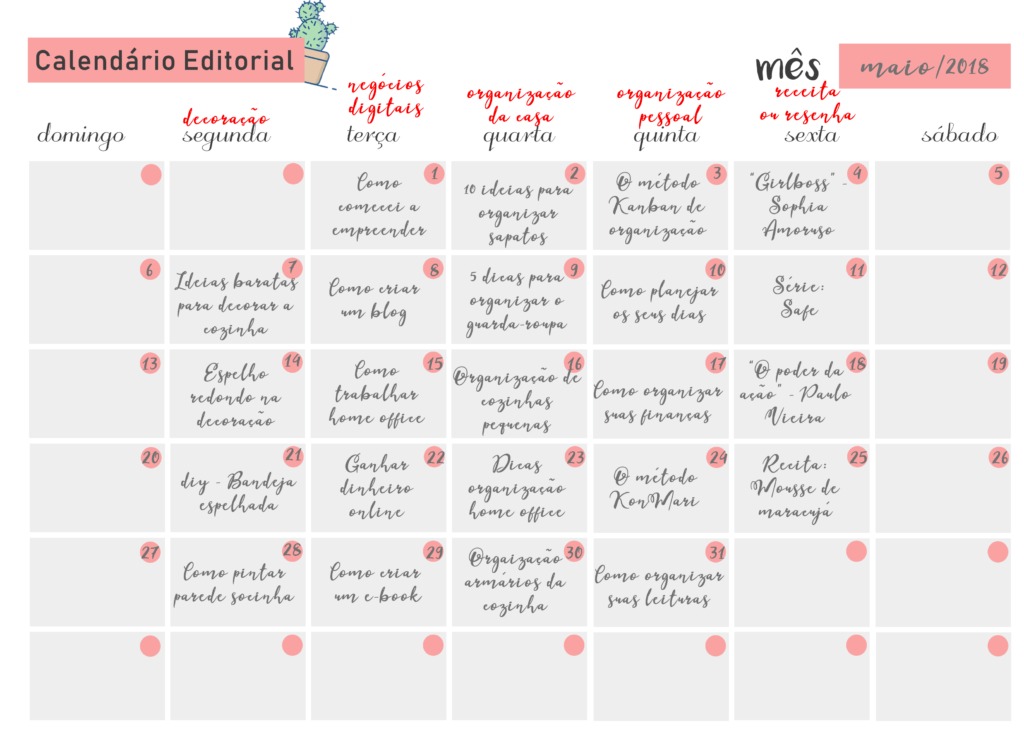 Calendário Editorial: Como organizar os seus conteúdos usando essa  estratégia