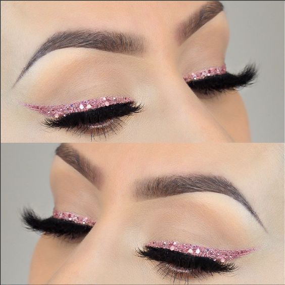 Delineado com glitter